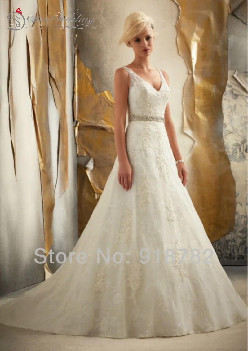 New Arrival Unusual V Neck Shoulder 2 Straps Lace A Line Wedding New Arrival Unusual V Neck Shoulder 2 Straps Lace A Line Wedding Dresses Liques Backless Bridal Gowns Belt Custom In From Weddings