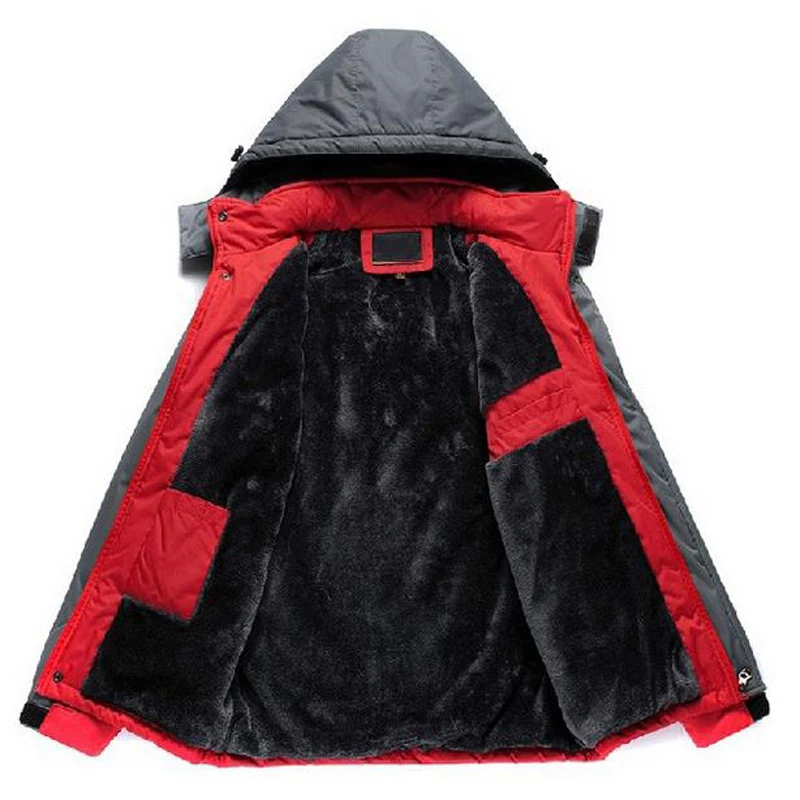 Мужская зимняя водонепроницаемая ветровка, уплотненная верхняя одежда, пальто с капюшоном, парки, теплая верхняя одежда на заказ, сделай сам
