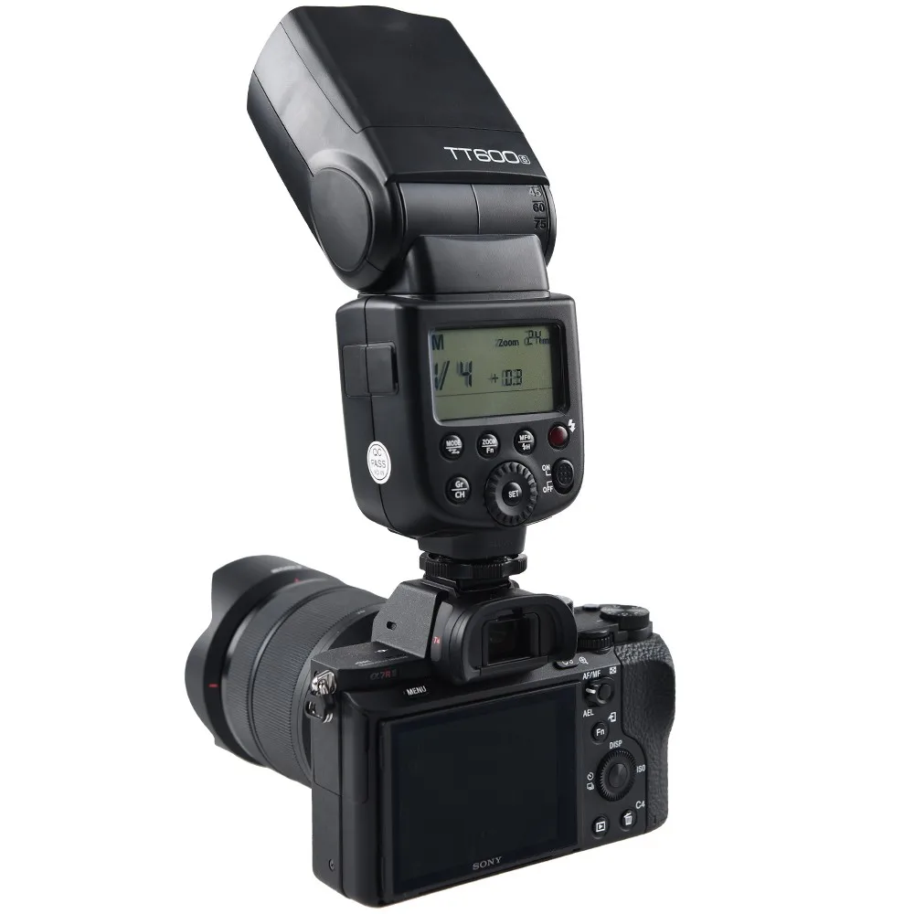 2X Godox TT600 TT600S 2,4G Беспроводная ttl 1/8000s Вспышка Speedlite+ X2T-C/N/S/F/O/P триггер для Canon Nikon sony fuji olympus