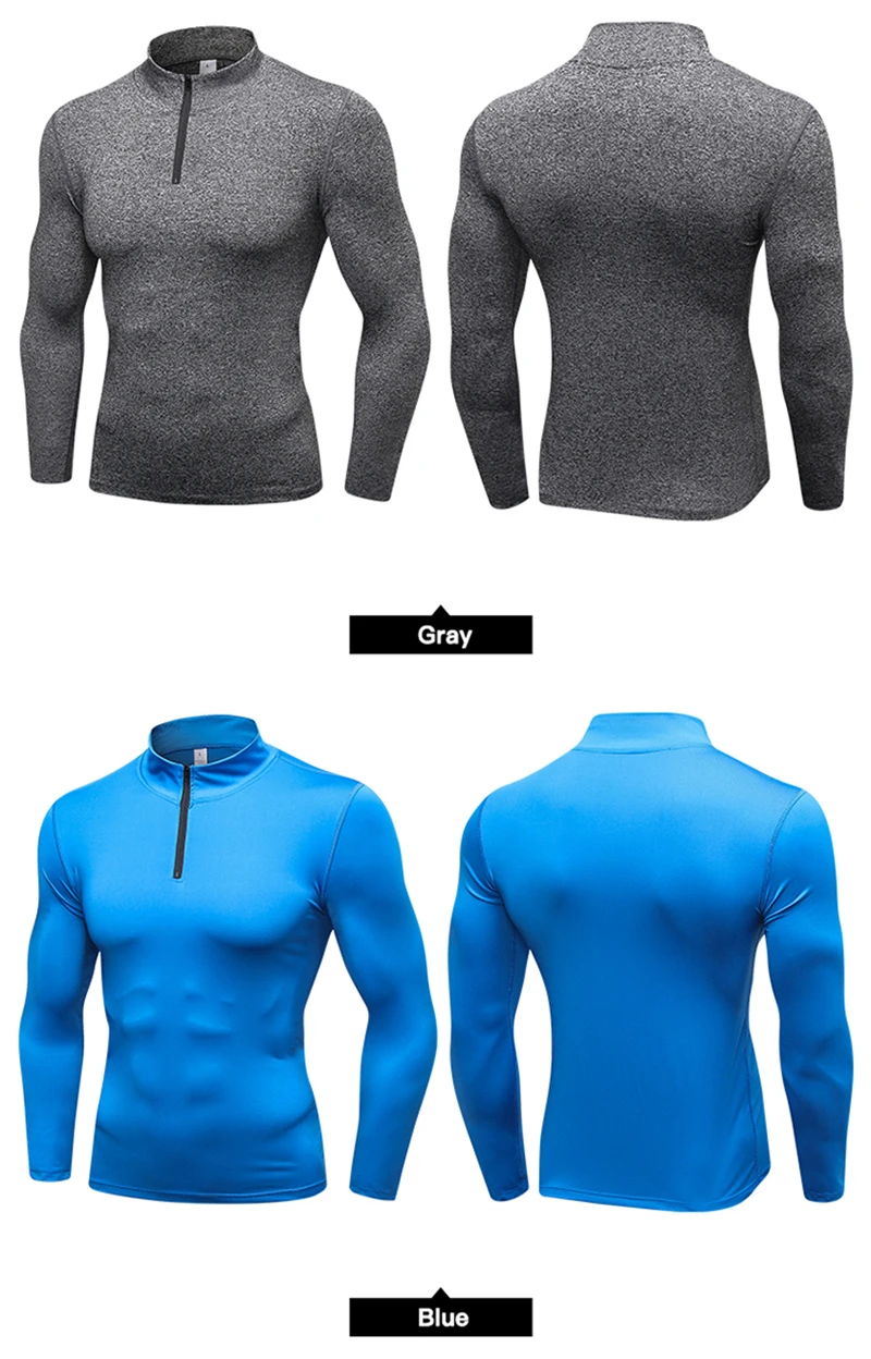 SJ-Maurie зимняя мужская компрессионная рубашка с длинными рукавами Спортивная мужская быстросохнущая футболка для бега одежда для спортзала мужские s Топ спортивные майки