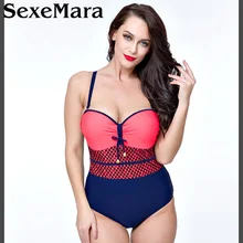 Плюс Размеры Купальники для малышек Для женщин пикантные Одна деталь Купальник Push Up ванный комплект Купальники для малышек для Для женщин большой Размеры купальник Для женщин боди