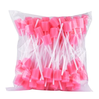 

100pcs Disposable Sponge Swab Tooth Cleaning Mouth Swabs Foam Sputum Sponge Stick Dental Swabs for Oral Medical Use Oral Care