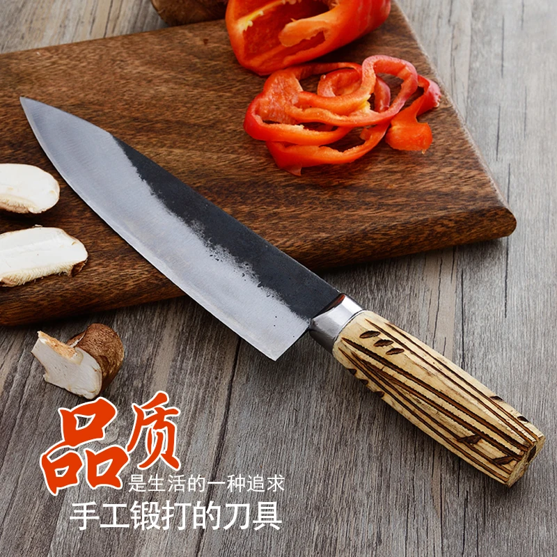 Free Shipping Forged Kitchen Chef Slaughter Knife Butcher Boning Knife Forged Blade Sharp Cleaver Meat Fish
