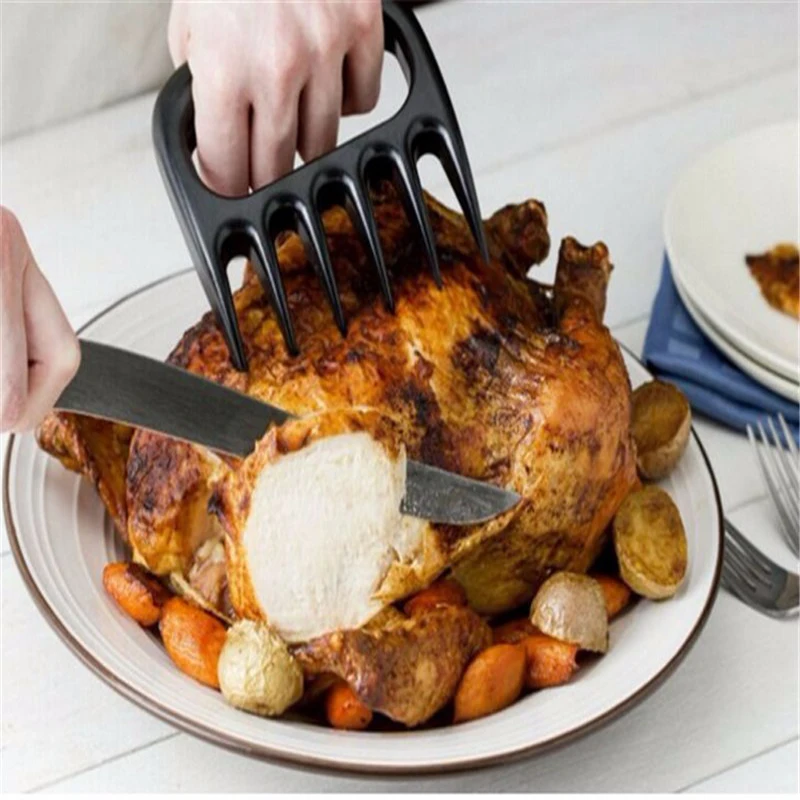 2 pcs/lot Bear Meat Claws Black BBQ Meat Claws Tools Shredding Lift Tongs Pull Handler Handling