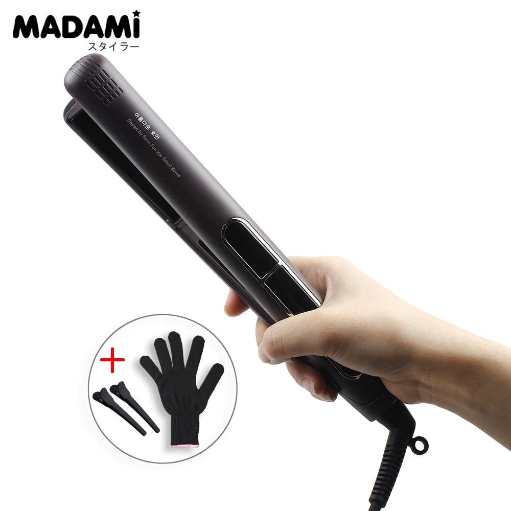 

Hair straightener LCD display Flat lron multi-function ceramic electric splint straighten board