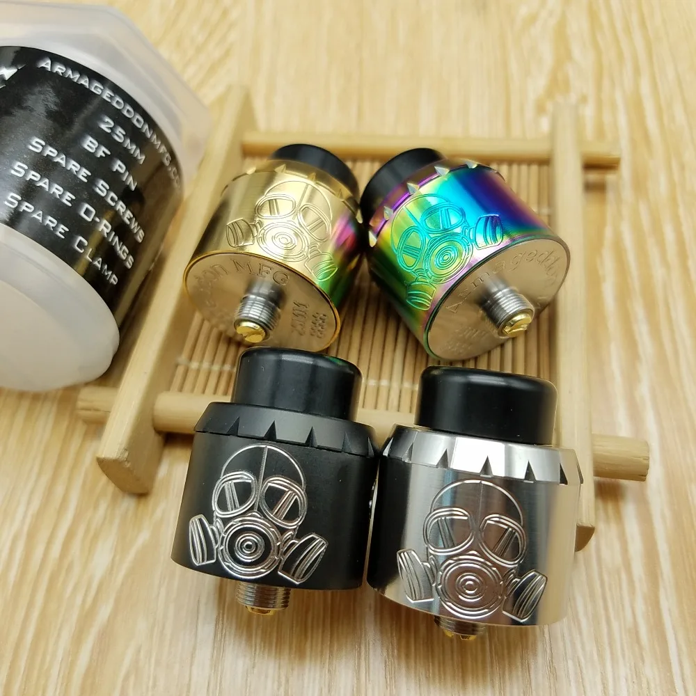 

Apocalypse 25mm RDA Atomizers Goon RDA With Wide Bore Drip Tip 25mm Tank Fit 510 E Cigarette Vaporizer Mech Mod