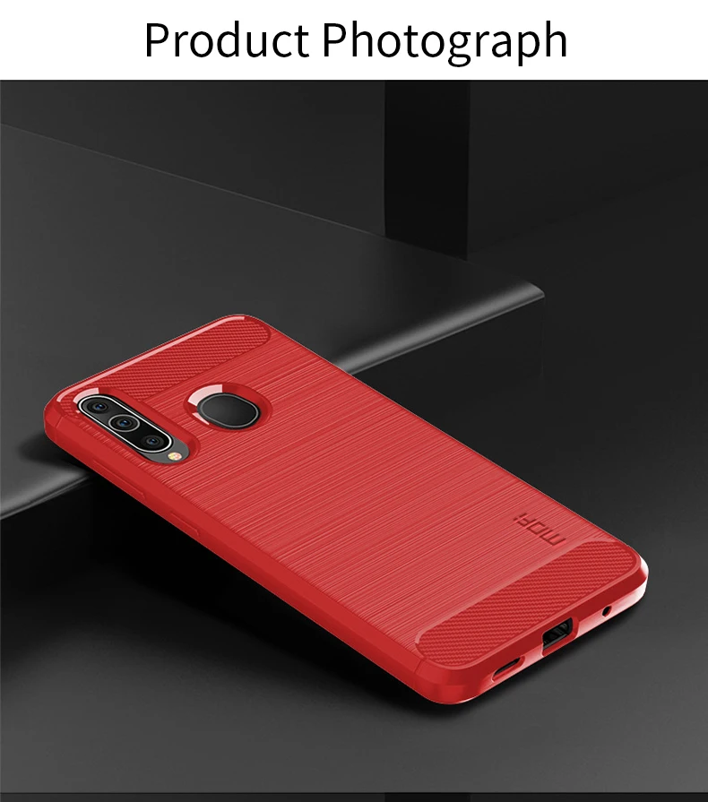 For Samsung A60 MOFi ShenDu Series Soft Silicone TPU Gel Brush Carbon Fiber Design Phone Case Cover For Samsung Galaxy A60
