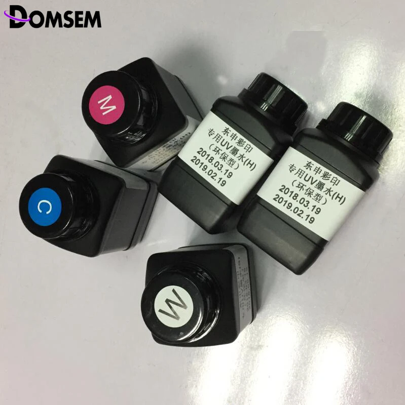 DOMSEM 250 мл 5 бутылок/набор УФ-чернил для Epson 1390 L800 1400 1410 1430 для DS A4 A3 УФ-принтер SGS Сертификация