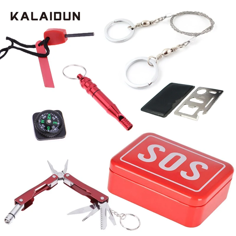 

KALAIDUN Outdoor Multi-tool Kits Emergency Bag SOS Camping Equipment Field Survival Kit Box For Camping Hiking Tourism Hand Tool