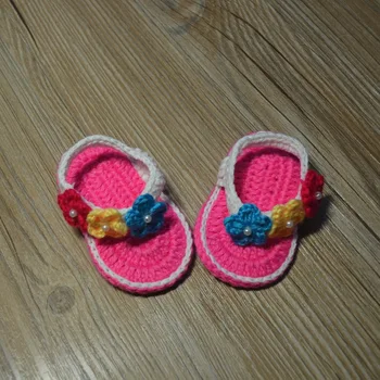 

QYFLYXUEQYFLYXUE-Freeshipping baby cotton girl shoes,Crochet baby shoes, Newborn baby slippers, Baby casual shoes size 0-12M