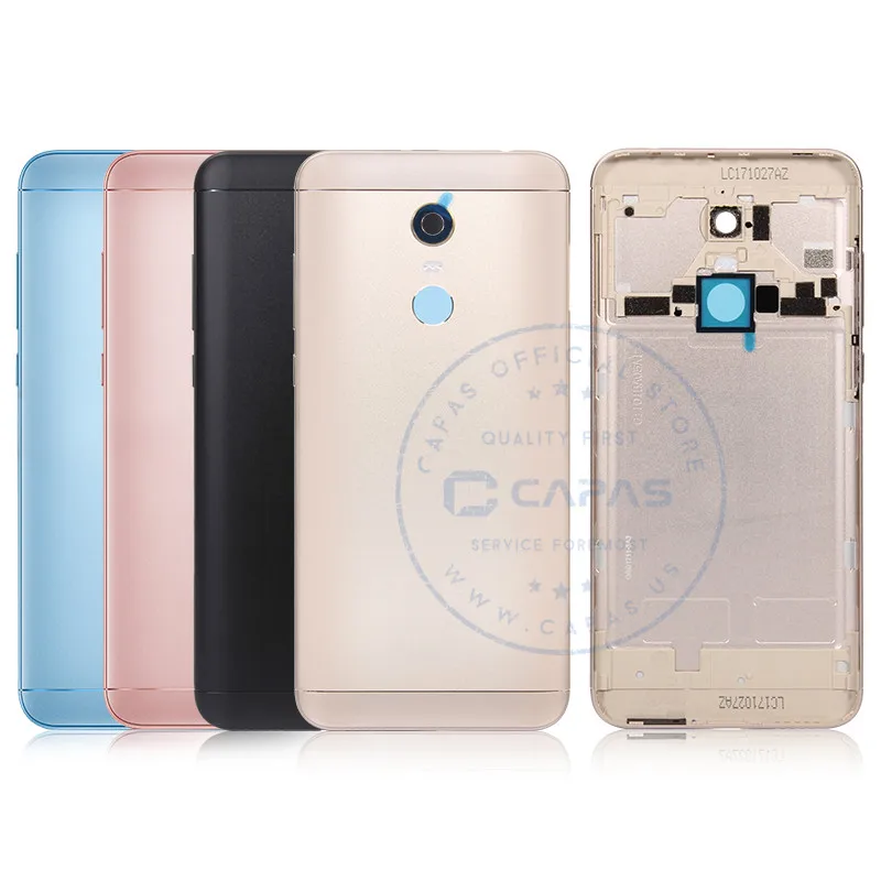 

For Xiaomi Redmi 5 Plus Back Cover Housing Metal Rear Battery Cover + Camera Glass + Side button Key Replacement Spare Parts