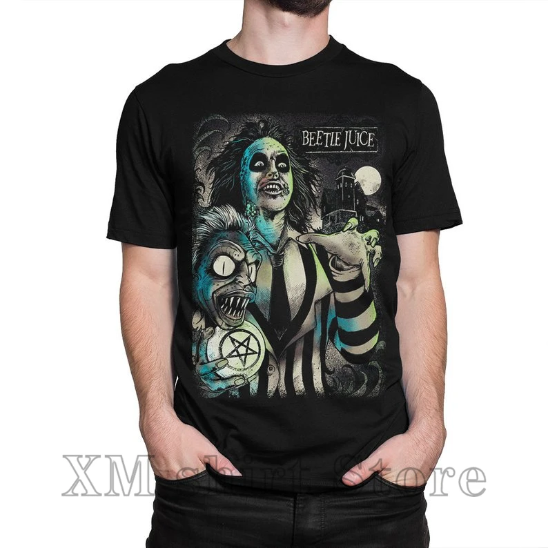 

Beetlejuice Tim Burton T-Shirt Men WoMen All Sizes 100% cotton funny print tshirt men women shirts