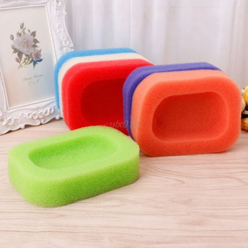 Bathroom Kitchen Mesh Sponge Soap Holder Box Tray Dish Container Random Color 13.5x10x3cm July Wholesale&DropShip