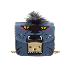 MUQGEW женские кожаные сумки синие детские девочки милый Принт сумка через плечо мини сумка#0329