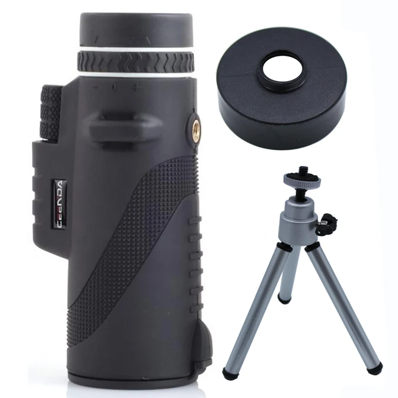 40x60 HD التركيز أحادي تلسكوب التكبير البصرية عدسة الإكتشاف نطاق مناظير FMC طلاء العدسات يوم الليلية الفضاء الصيد BAK4