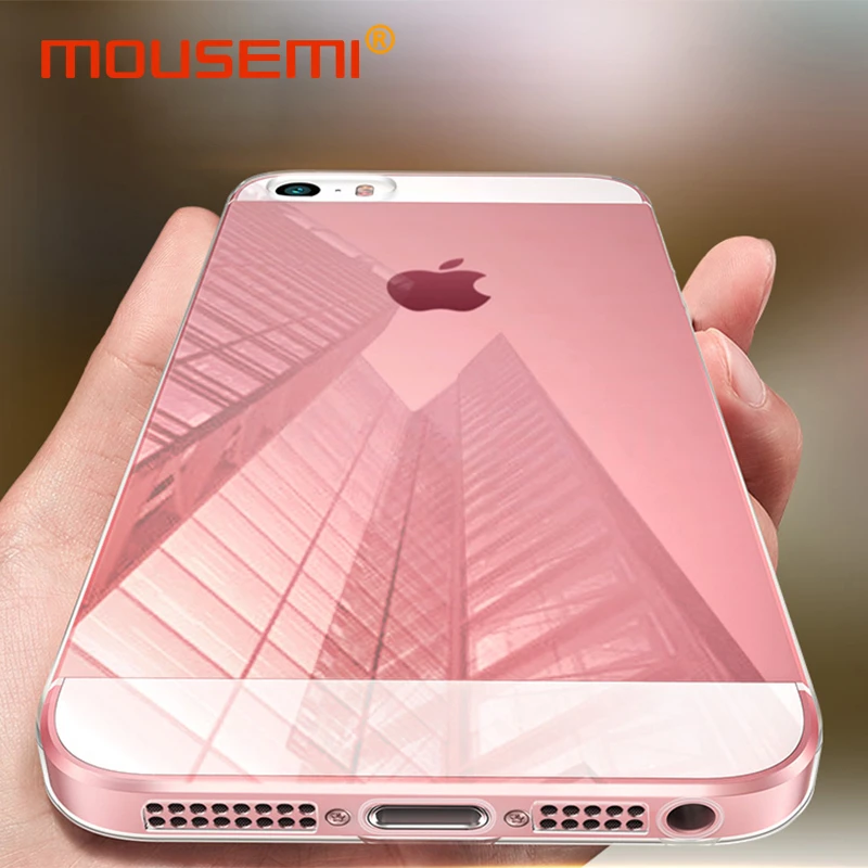 Чехол mousmi для iPhone 5S se силиконовый прозрачный чистый мягкий TPU Чехлы 5 Роскошный