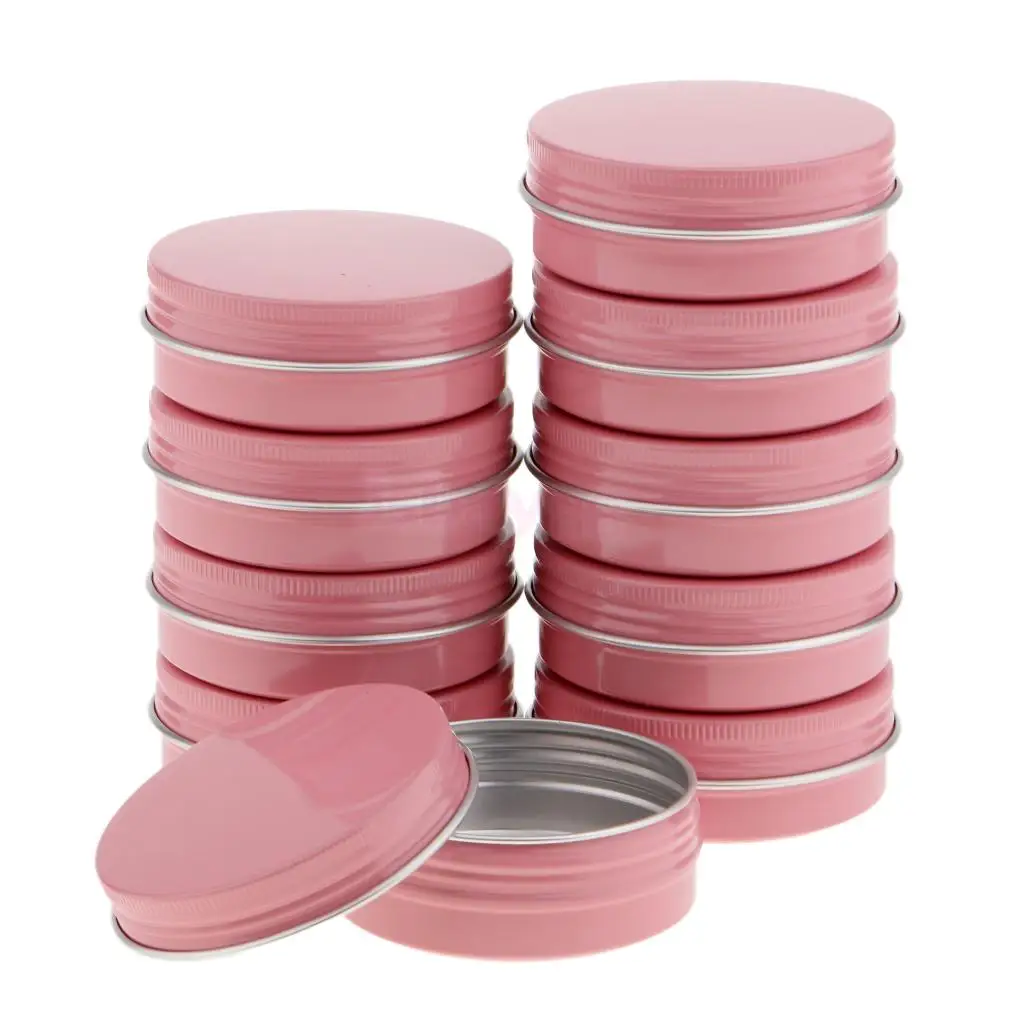 10 Pieces 60ml Round Aluminum Cosmetics Cream Empty Lip Balm Containers
