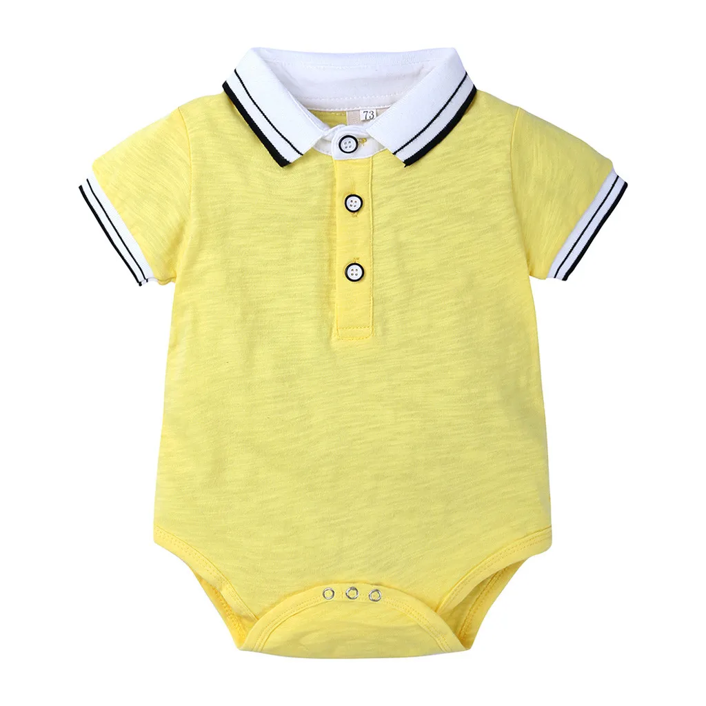 

Baby Rompers Short Sleeve Stripe Body suit Romper Clothes Newborn Infant Baby Boys Gentleman Cotton overalls Roupas de boy