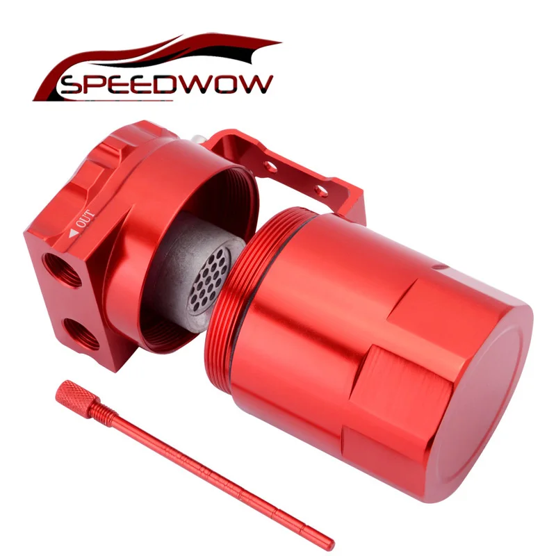 SPEEDWOW 300 мл Алюминиевый озадаченный автомобильный масляный бак может резервуар Универсальный Масляный бак банок - изображение