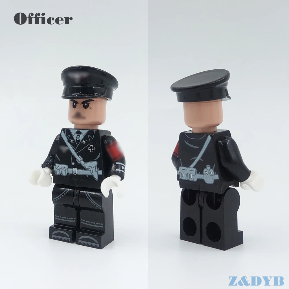 

Single Sale Military Figures WW2 Officer Soldier Motor Army Weapon Gun Legoed Educational Building Block Brick Children Gift Toy