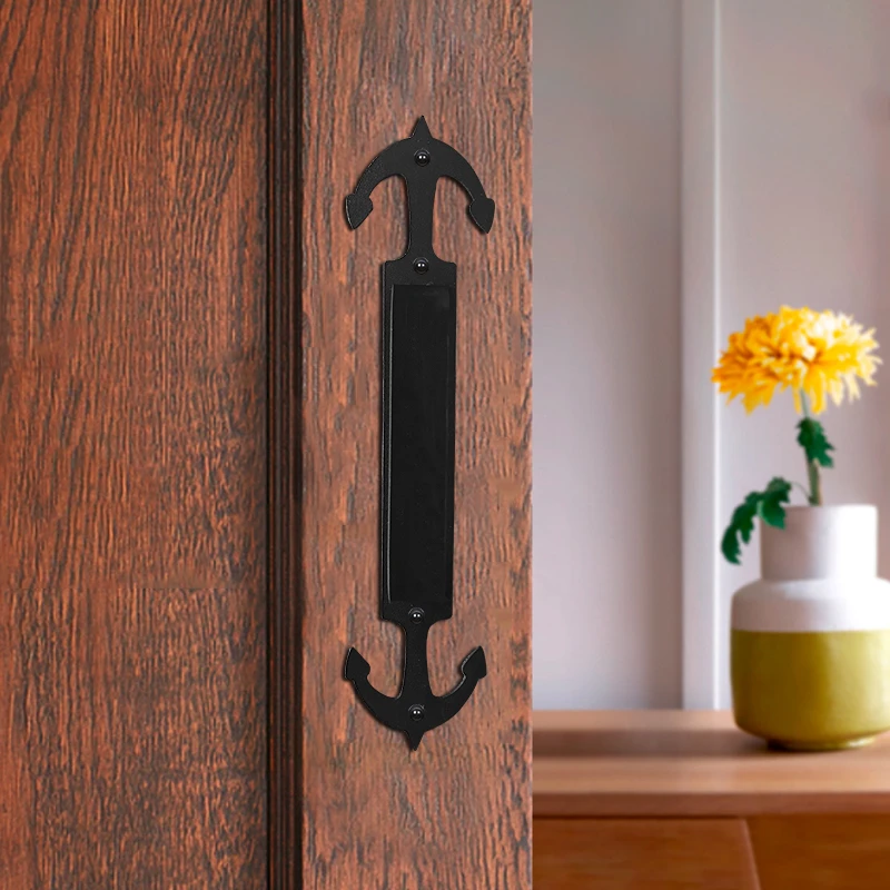 Solid Cast Iron Gate Cabinet Closet Door Handle Black 2 Packs LWZH Heavy Duty Sliding Barn Door Pull Handle Set Screws Included Solid Cast Iron Gate Cabinet Closet Door Handle Black 2 Packs LWZH Heavy Duty Sliding Barn Door Pull Handle Set Screws Included