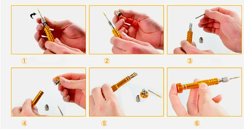 5 в 1 многофункциональные отвертки для ремонта телефонов Отвертка Phillips, T5, T6, щелевые, 5-Poin биты для iPhone samsung