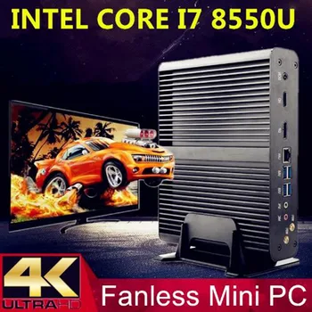 

New Arrival Eglobal Fanless Mini PC 8th Gen CPU i7 8550U Quad Core DDR4 Mini Computer Windows 10 DP HDMI HTPC Nettop 8MB Cache
