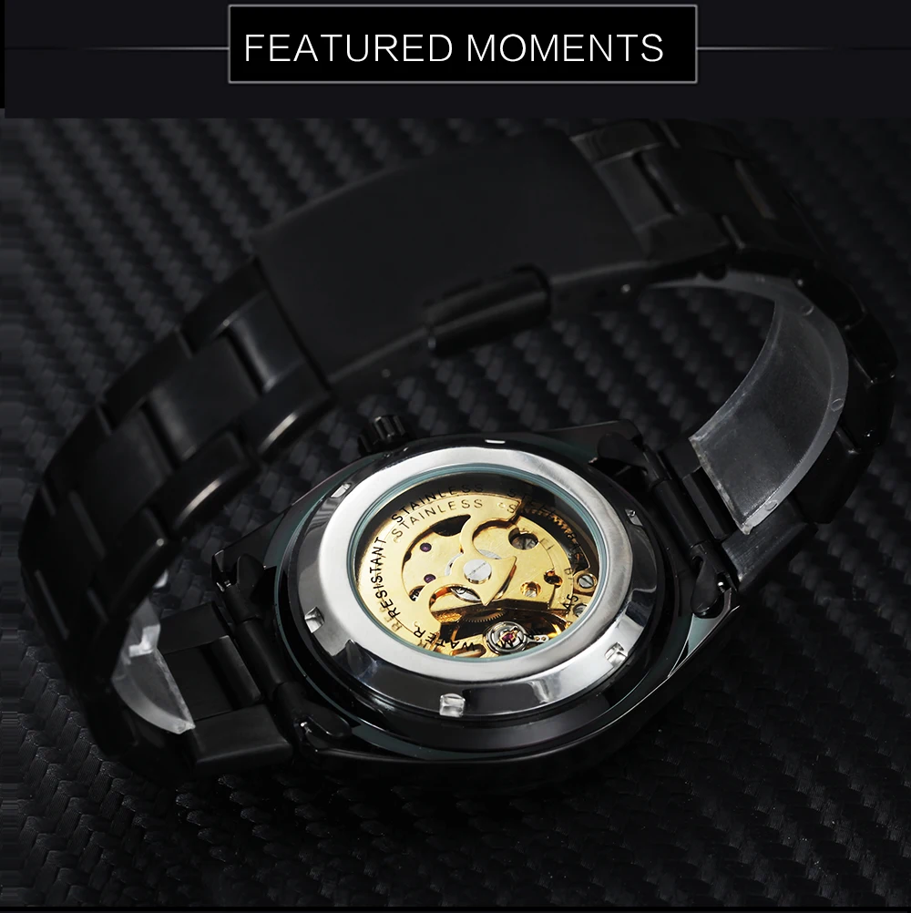 WINNER золотые часы мужские модные деловые автоматические механические мужские часы лучший бренд класса люкс ремешок из нержавеющей стали горячие часы