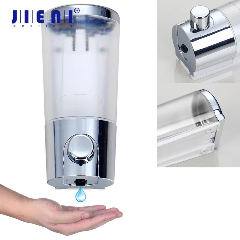 JIENI ABS Wall Mount Kitchen Sink Soap Dispenser Plastic Countertop Bounce Liquid Under Sink