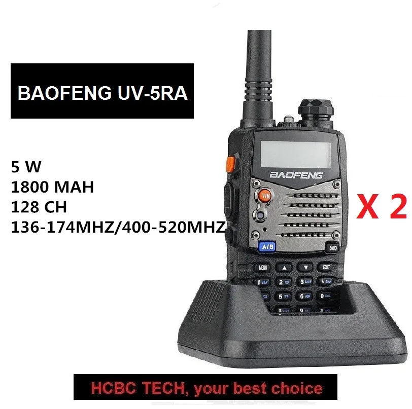 2 шт. UHF VHF BAOFENG UV-5RA портативный двухсторонний радиоприемник 5Вт 128CH обновленный UV-5R