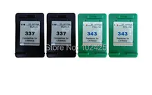 2x For HP 337 Black & 2x For HP343 Colour Ink Cartridges For Photosmart C4180 Printers 2x For HP 337 Black & 2x For HP343 Colour Ink Cartridges For Photosmart C4180 Printers