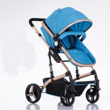 Baby stroller high landscape can sit and lie and folding child baby cart baby stroller Exempt
