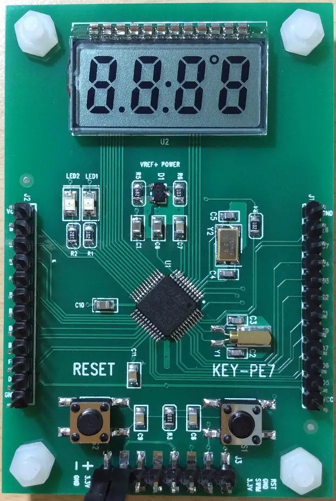

STM8L152 development board, STM8L learning board, ST development board, segment LCD display low power consumption