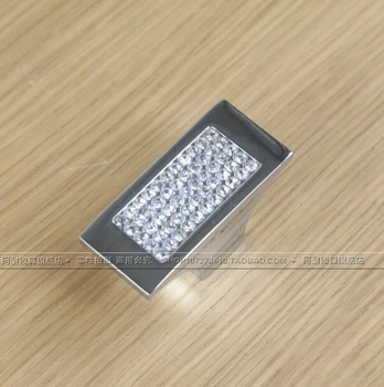 

Imported Taiwan crystal handle furniture drawer cabinet door handle handle single hole diamond Wang Zuan K9 crystal