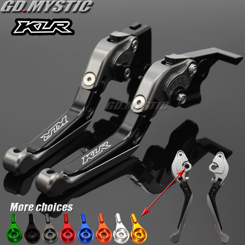 

Motorcycle Folding Extendable CNC Moto Adjustable Clutch Brake Levers For Kawasaki KLR250 KLR 250 1991-2008