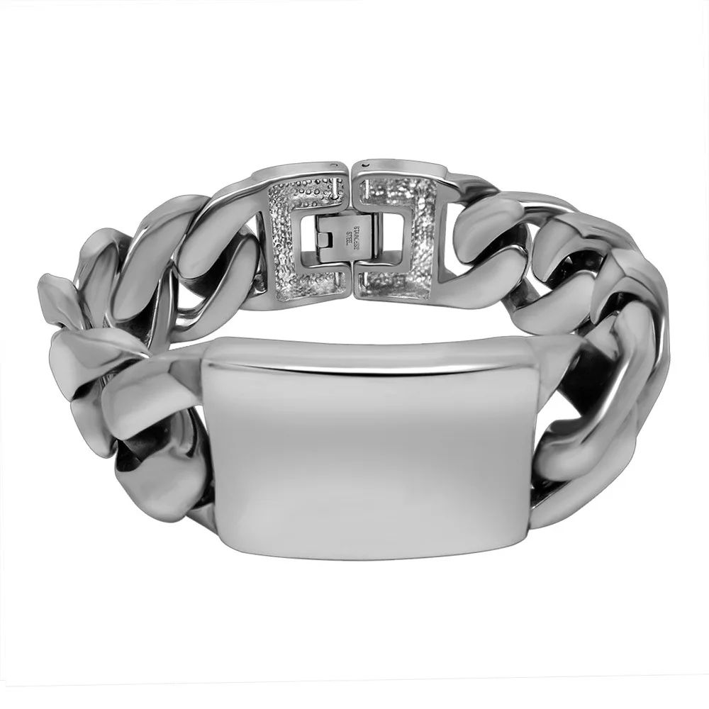 

Blank tag stainless steel men jewelry stainless steel charm bracelet