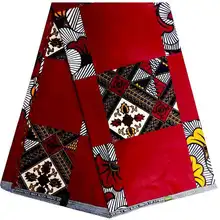 Африканский настоящий воск с фабрики печати 6 ярдов Анкара воск ткань для свадебных платьев Материал хлопок ткань более модный дизайн 6 ярдов