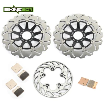

BIKINGBOY Light Weight Front Rear Brake Discs Disks Rotors Pads For Suzuki GSXR GSX-R 1100 86 87 88 1986 1987 1988
