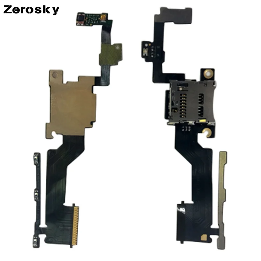 

New Power On/Off Button Volume Sensor And Sd Memory Card Slot Socket Holder Flex Cable For Htc One M9 Plus Replacement Part