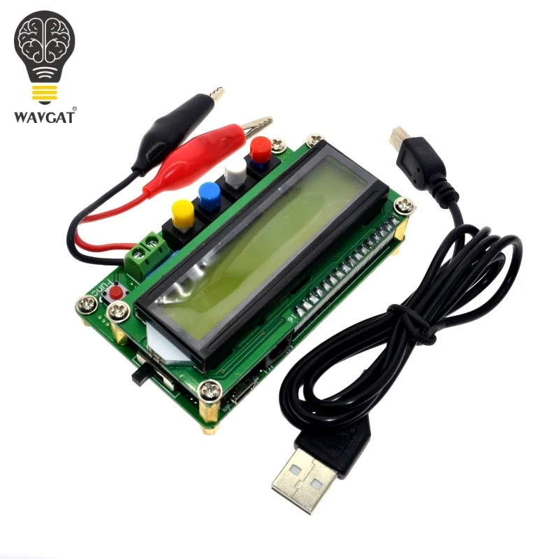 

WAVGAT LC100-A Digital LCD High Precision Inductance Capacitance L/C Meter capacitor tester 1pF-100mF 1uH-100H LC100 A+Test clip