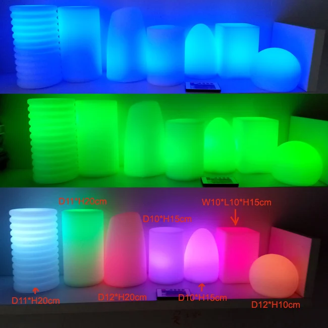 Skybesstech D14*H19cm LED Table Lamps Li Battery Operated 16 Colour Changing LED Night Lamp Mood Light for Kids and Adults 1pc