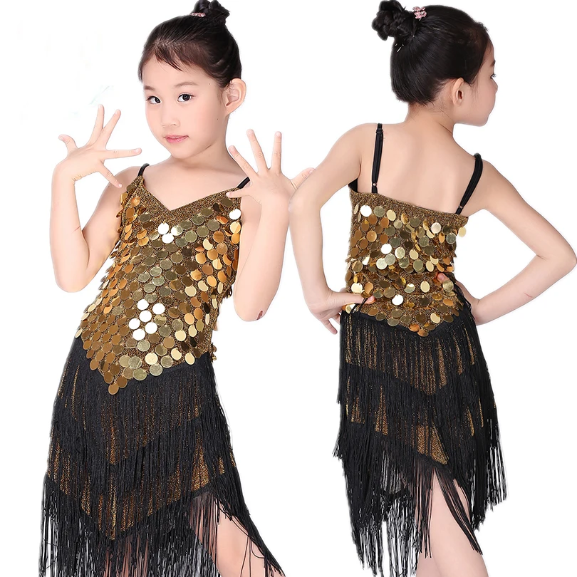black and gold dance costume