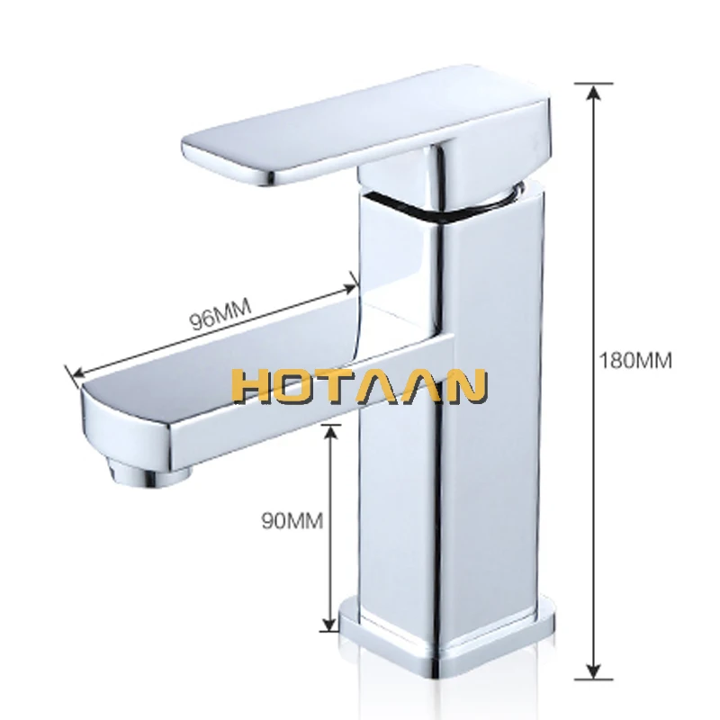 Hotaan Modern Style Free Shipping Basin Faucet Cold and Hot Water Mixer Torneira Da Bacia Single Handle Bathroom Tap