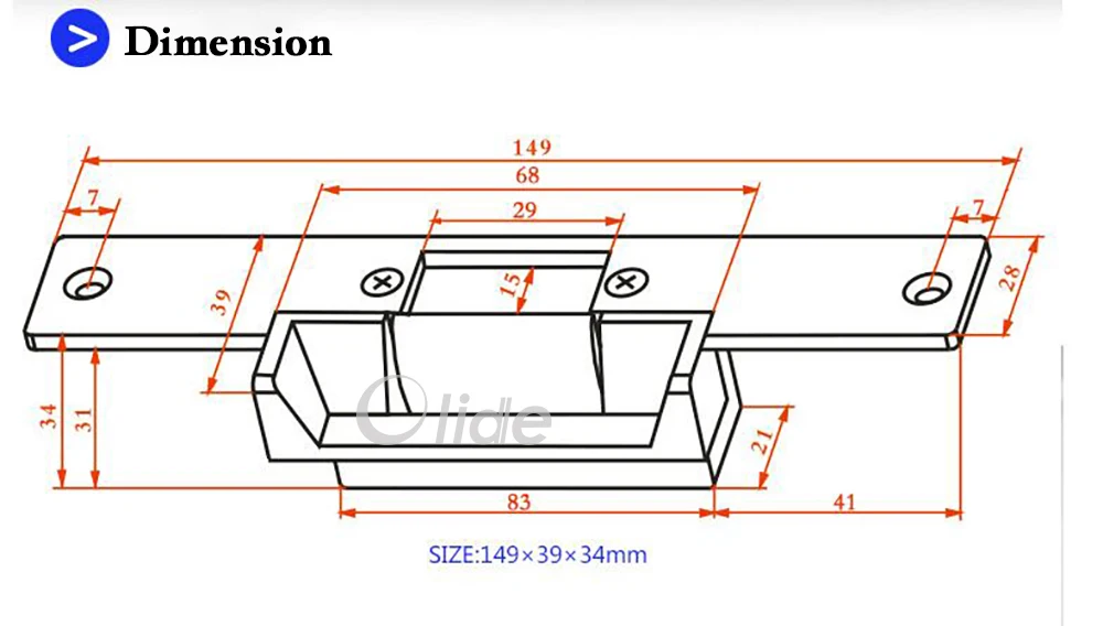 304 Stainless Steel DC12V Electric Strike Door Lock  (3)