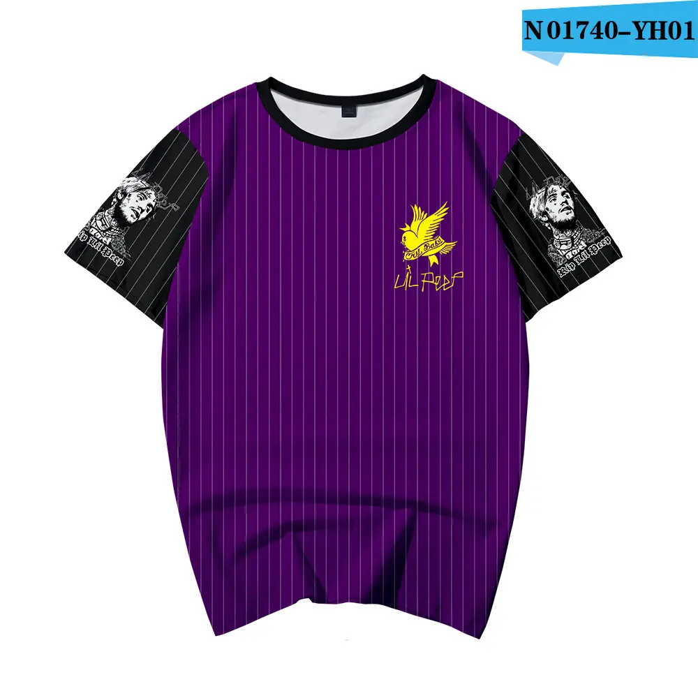 Мода Lil Peep Мужская 3D футболка, женская новая Kpop Harajuku Хип-хоп певица Lil Peep футболка, Мужские Женские топы с коротким рукавом - Цвет: 3D
