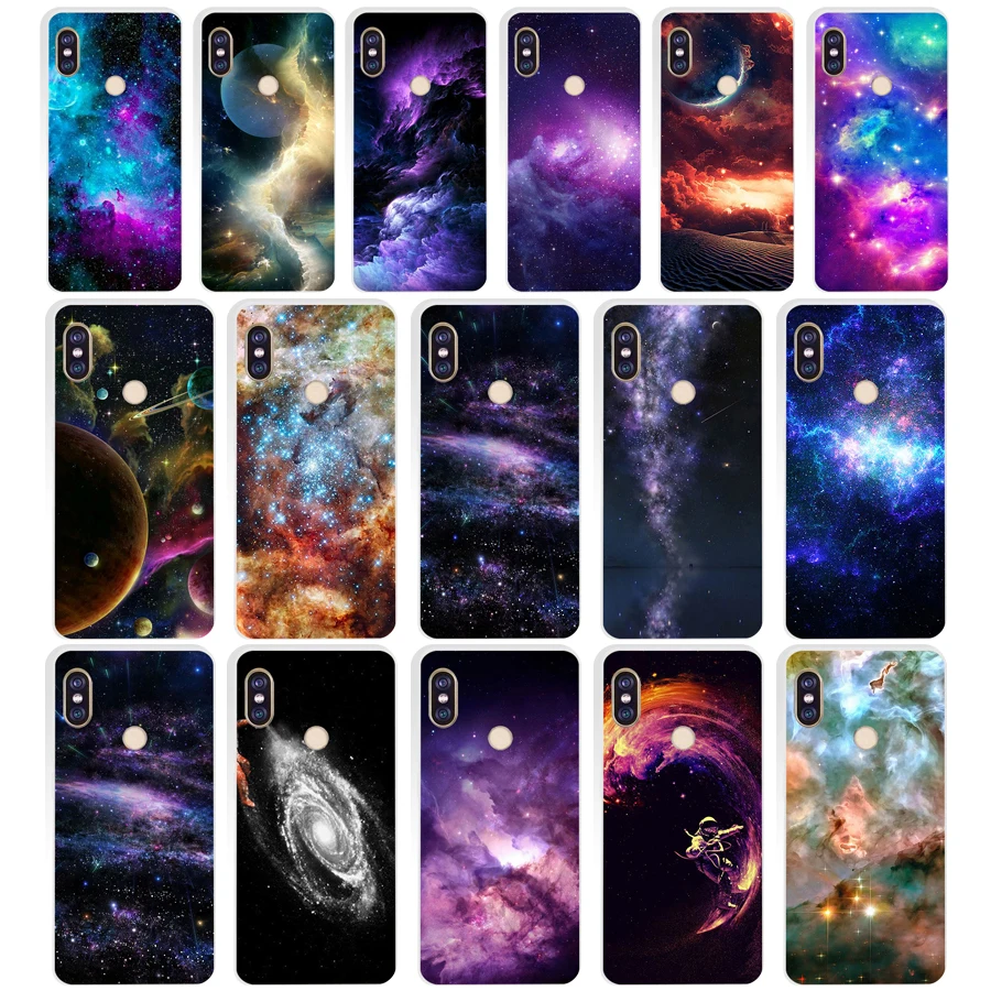 

50AQ Art Star Tree Sky Space Soft Silicone Tpu Cover phone Case for xiaomi redmi 6 pro note 6 pro 5 plus 4 4x mi 8