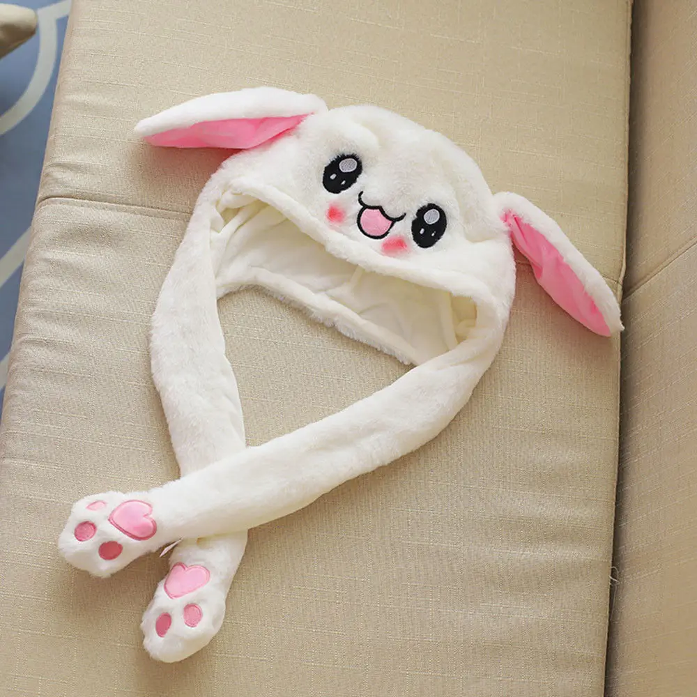 

Cute Rabbit Hat Shake Move Bunny Ears Animal Cosplay Costume Toy Birthday Gifs Baby Cute Soft Warm Hats