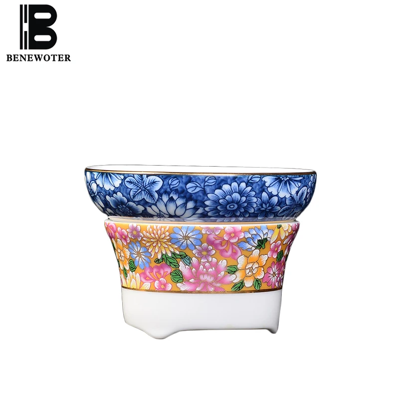 Creative Hand Painted Enamel Color Tea Strainers Chinese Kung Fu Tea Set Accessories Tea Drain Coffee Milk Filter Teaware Gifts Creative Hand Painted Enamel Color Tea Strainers Chinese Kung Fu Tea Set Accessories Tea Drain Coffee Milk Filter Teaware Gifts