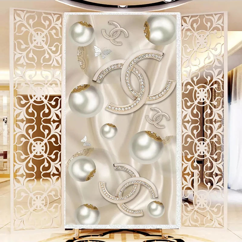 

Custom 3D Photo Wallpaper For Living Room Entrance Corridor Background Jewelry Diamond Butterfly 3D Mural Wallpaper Home Decor