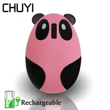 CHUYI 2,4G Беспроводная оптическая мышь перезаряжаемая Милая панда компьютерная мышь dpi usb зарядка Игровые Мыши для ПК ноутбука детские подарки